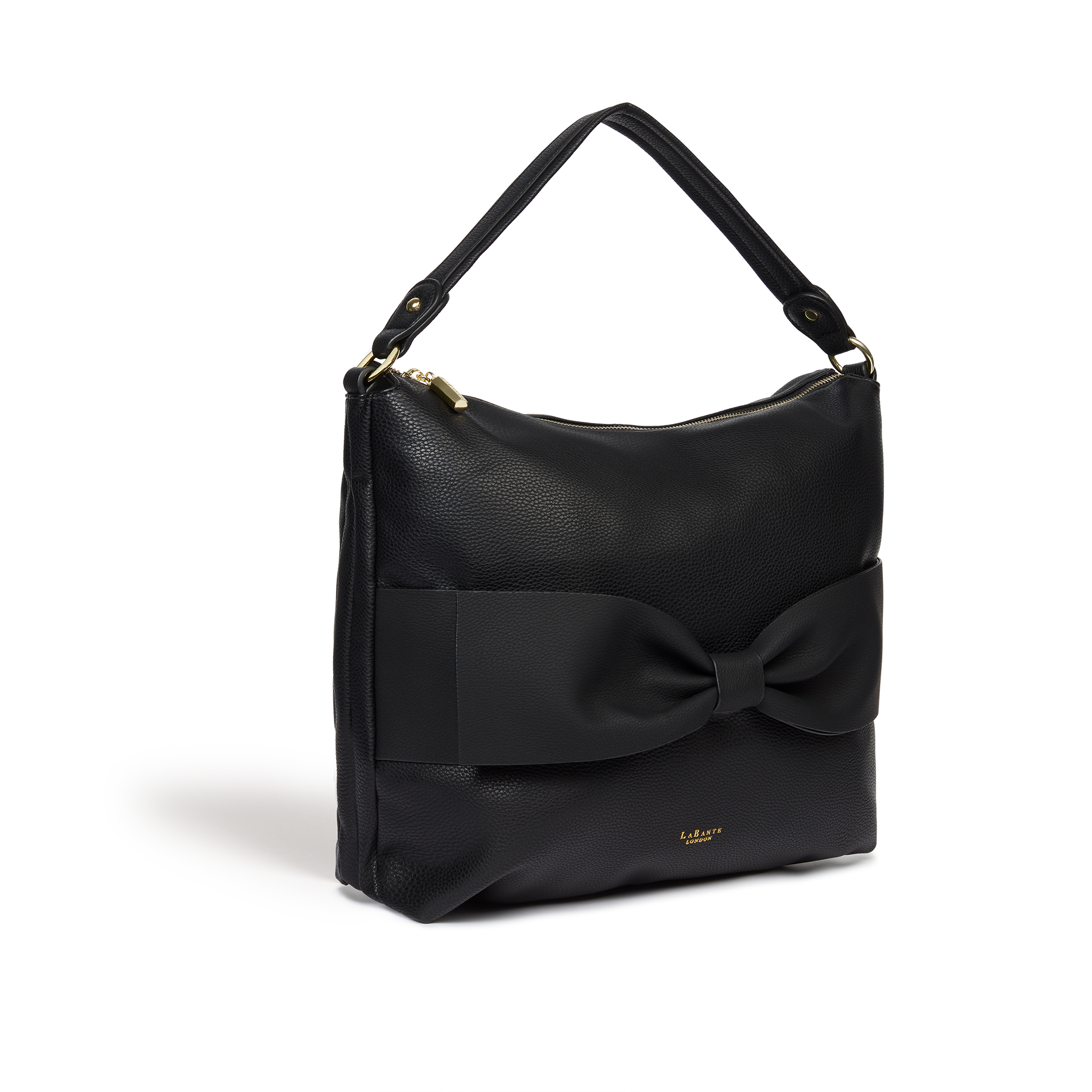 Abelia Black Vegan Hobo Bag-3