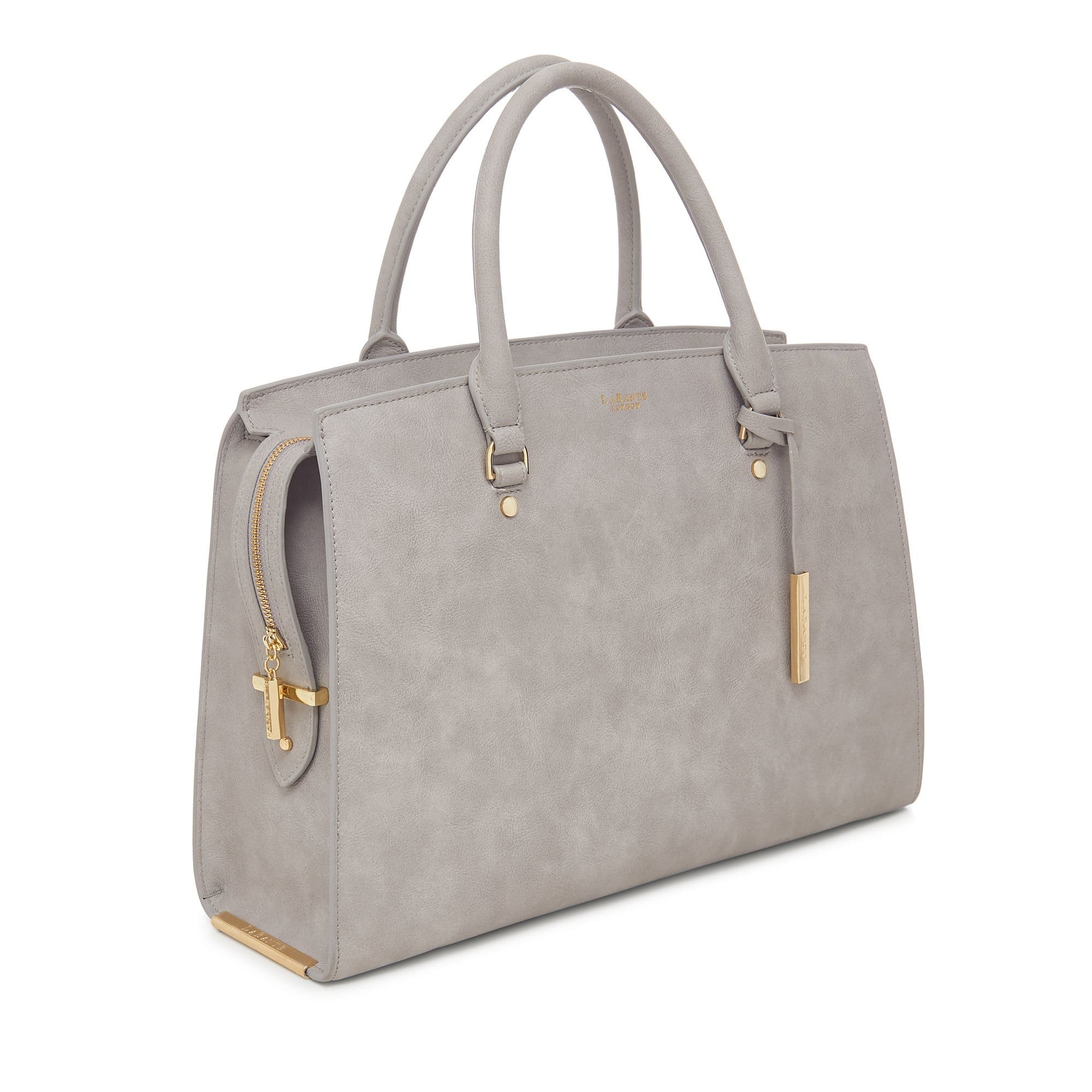 Grey - Aricia Vegan Luxury Computer Bag-1