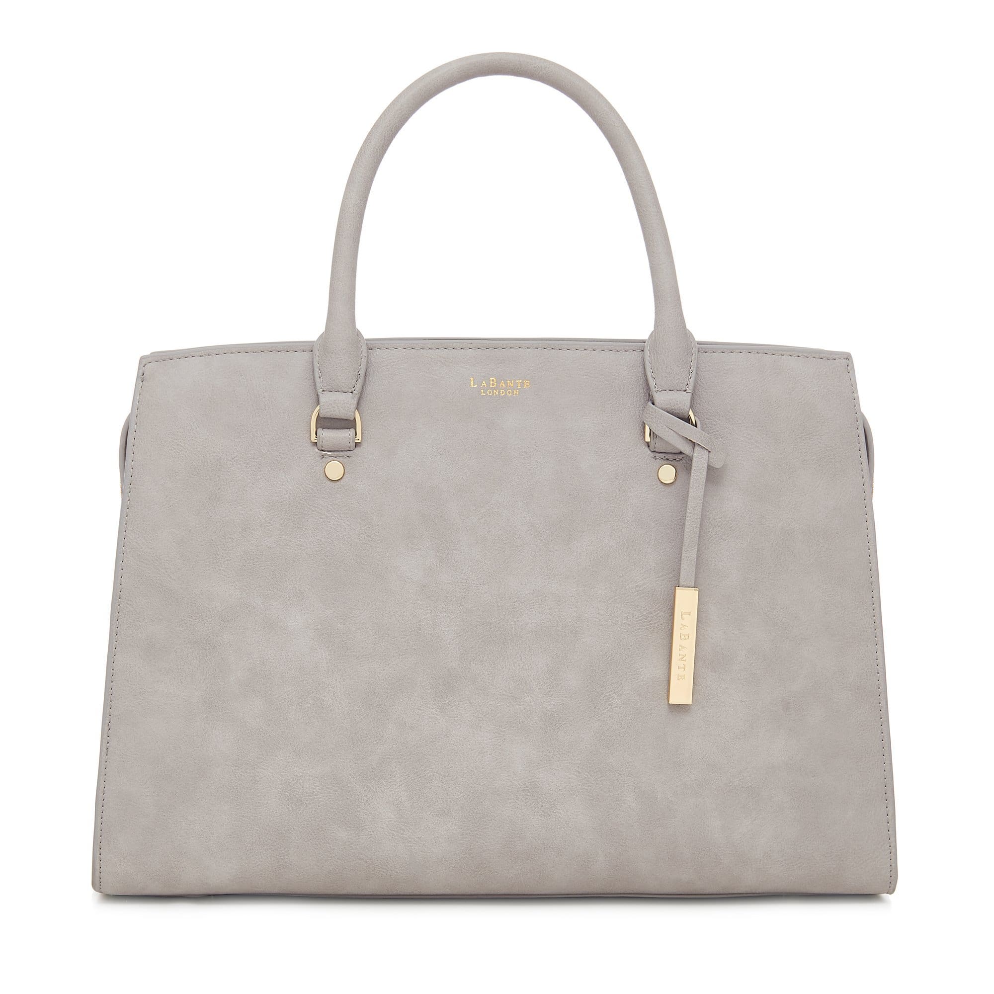 Grey - Aricia Vegan Luxury Computer Bag-0